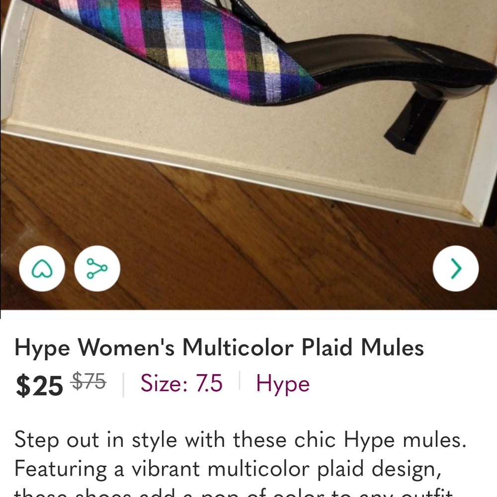 Hype Black Mules Sleek Low Heel Slip-On